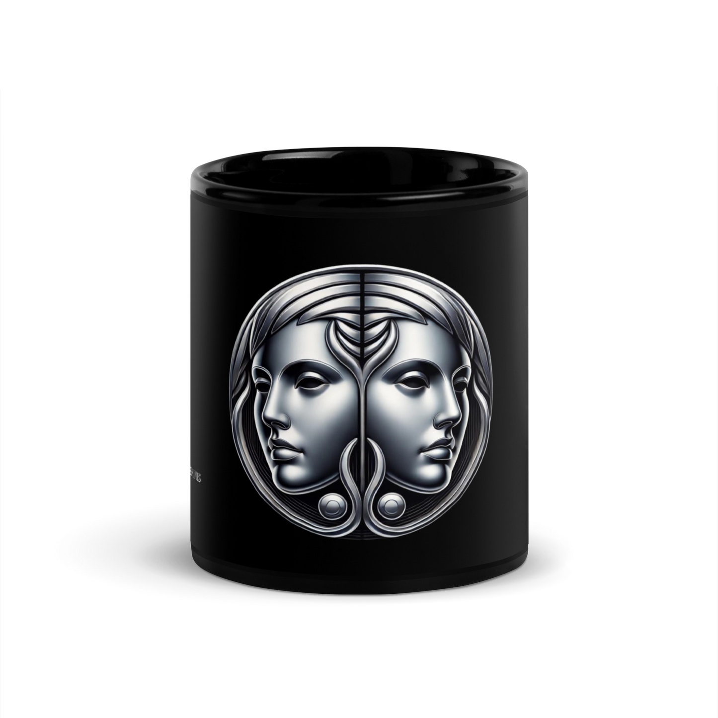 Taza negra horoscopo metalizado Geminis - daleuntoke.com