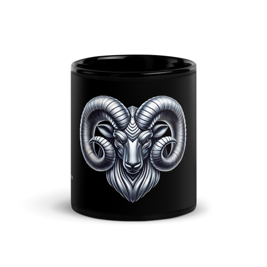 Taza negra horoscopo metalizado Aries - daleuntoke.com