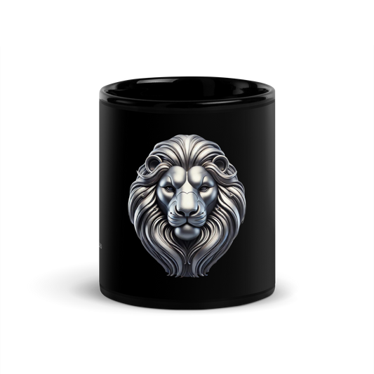 Taza negra horoscopo metalizado Leo - daleuntoke.com