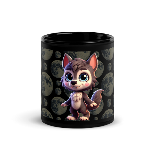 Taza negra Lobo - daleuntoke.com