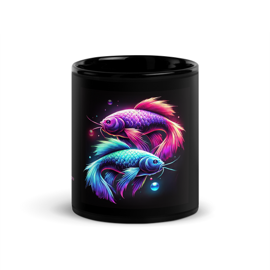 Taza negra horóscopo Fantasía Piscis - daleuntoke.com