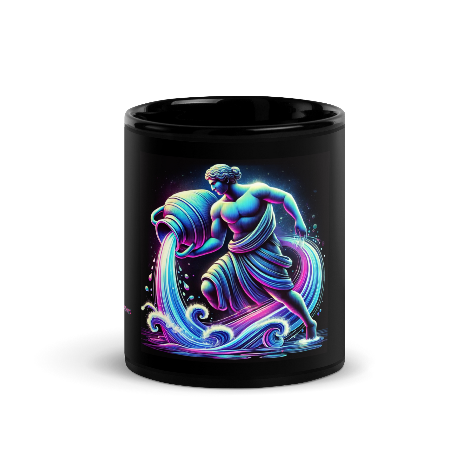 Taza negra horóscopo Fantasía Acuario - daleuntoke.com