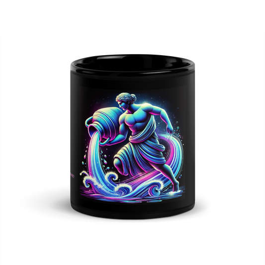 Taza negra horóscopo Fantasía Acuario - daleuntoke.com