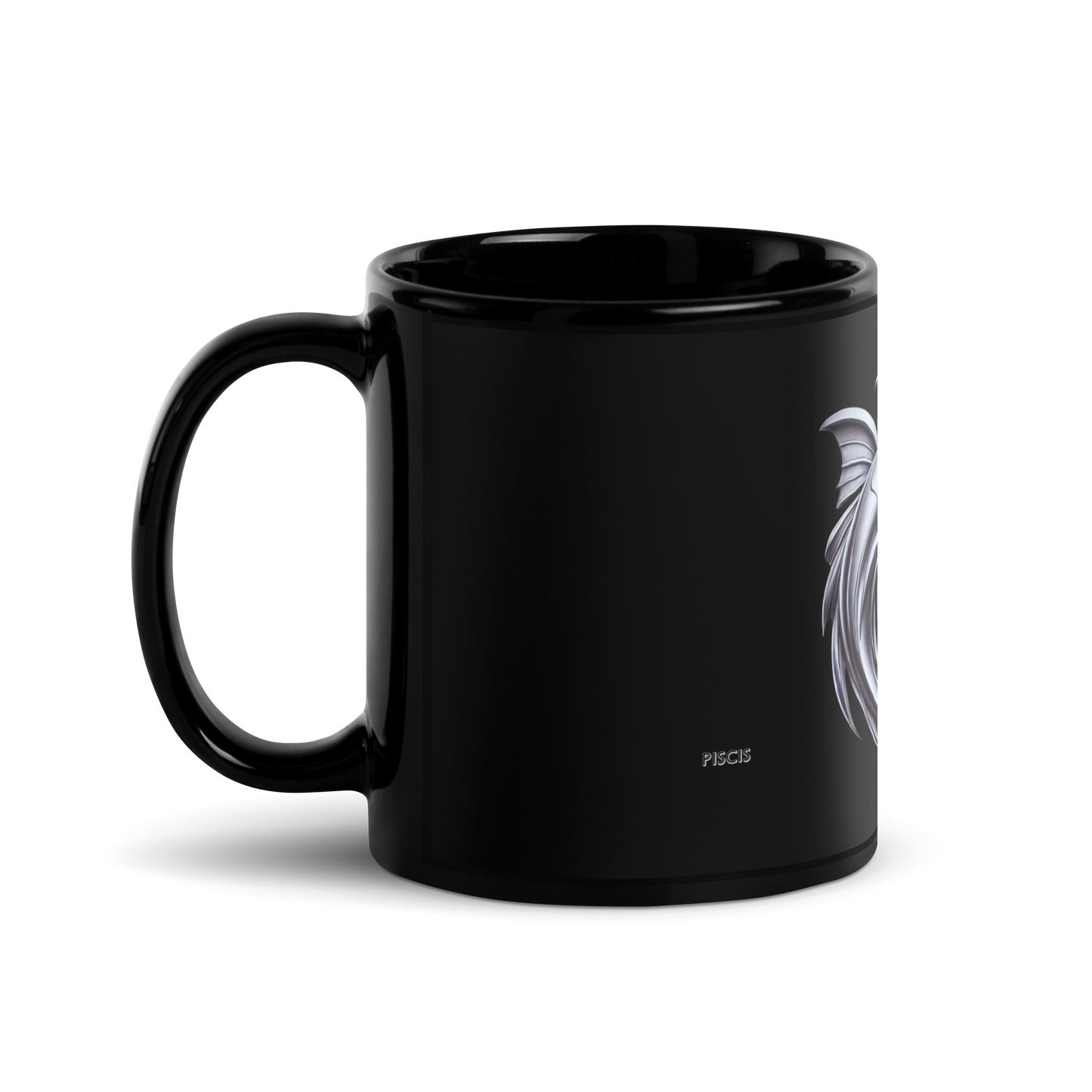 Taza negra horoscopo metalizado Piscis - daleuntoke.com