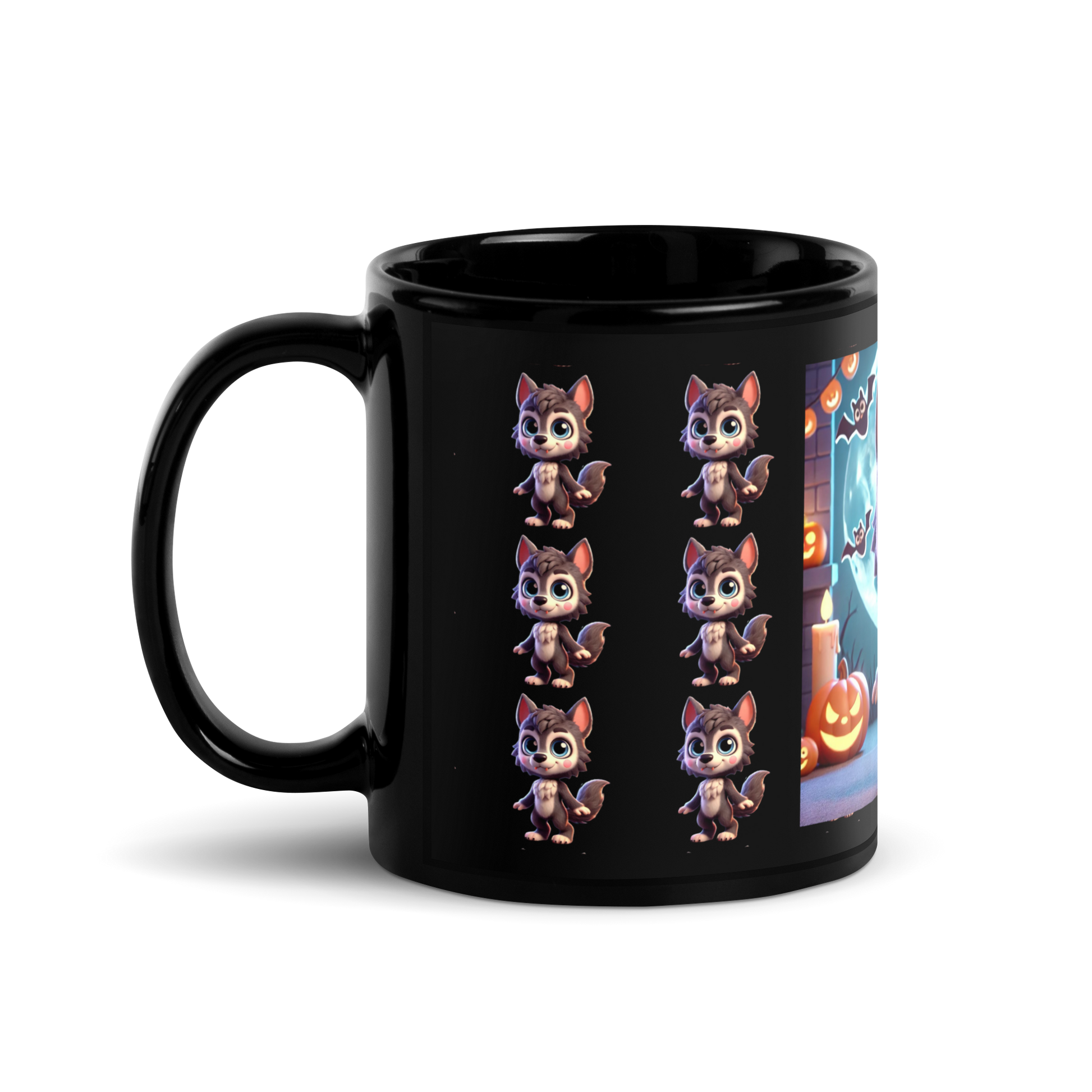 Taza negra Lobo - daleuntoke.com