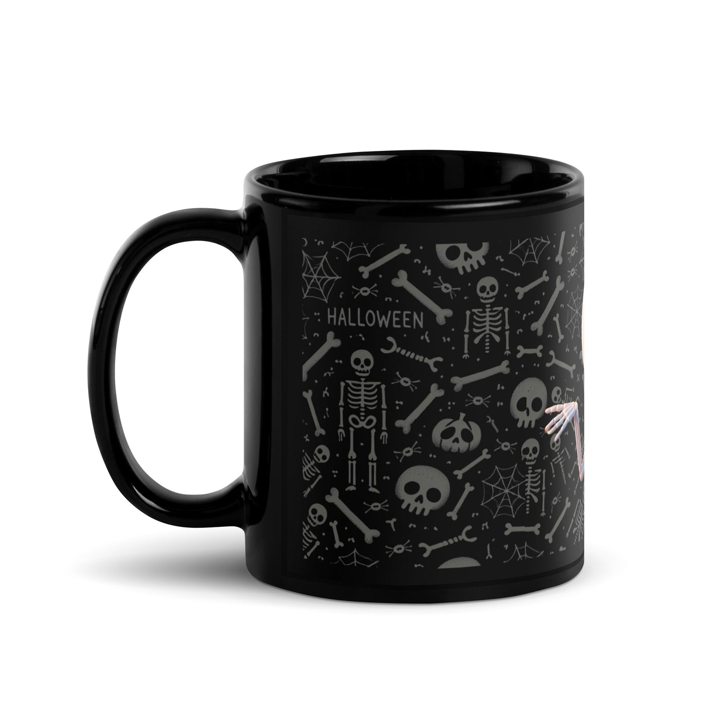 Taza negra Esqueleto - daleuntoke.com