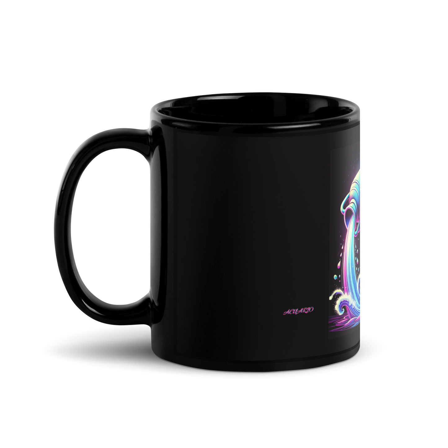 Taza negra horóscopo Fantasía Acuario - daleuntoke.com