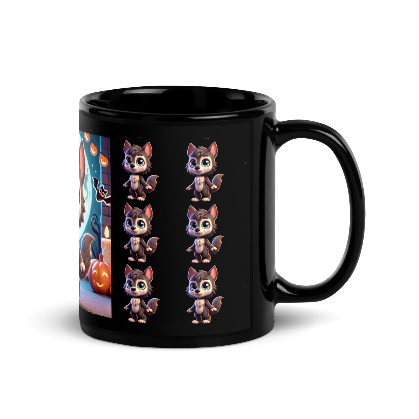 Taza negra Lobo - daleuntoke.com