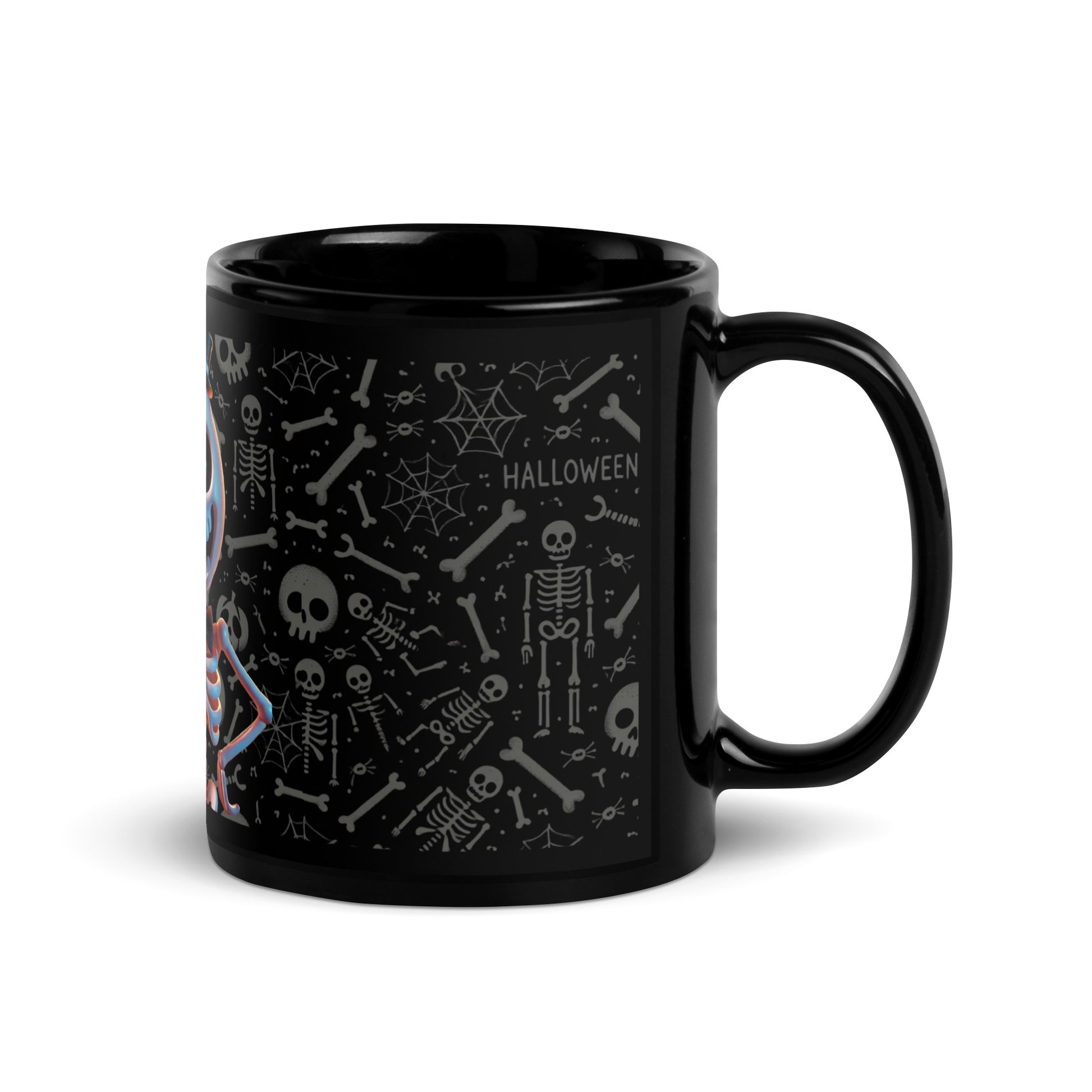 Taza negra Esqueleto - daleuntoke.com